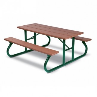 42" Round Picnic Table with Umbrella Hole M115